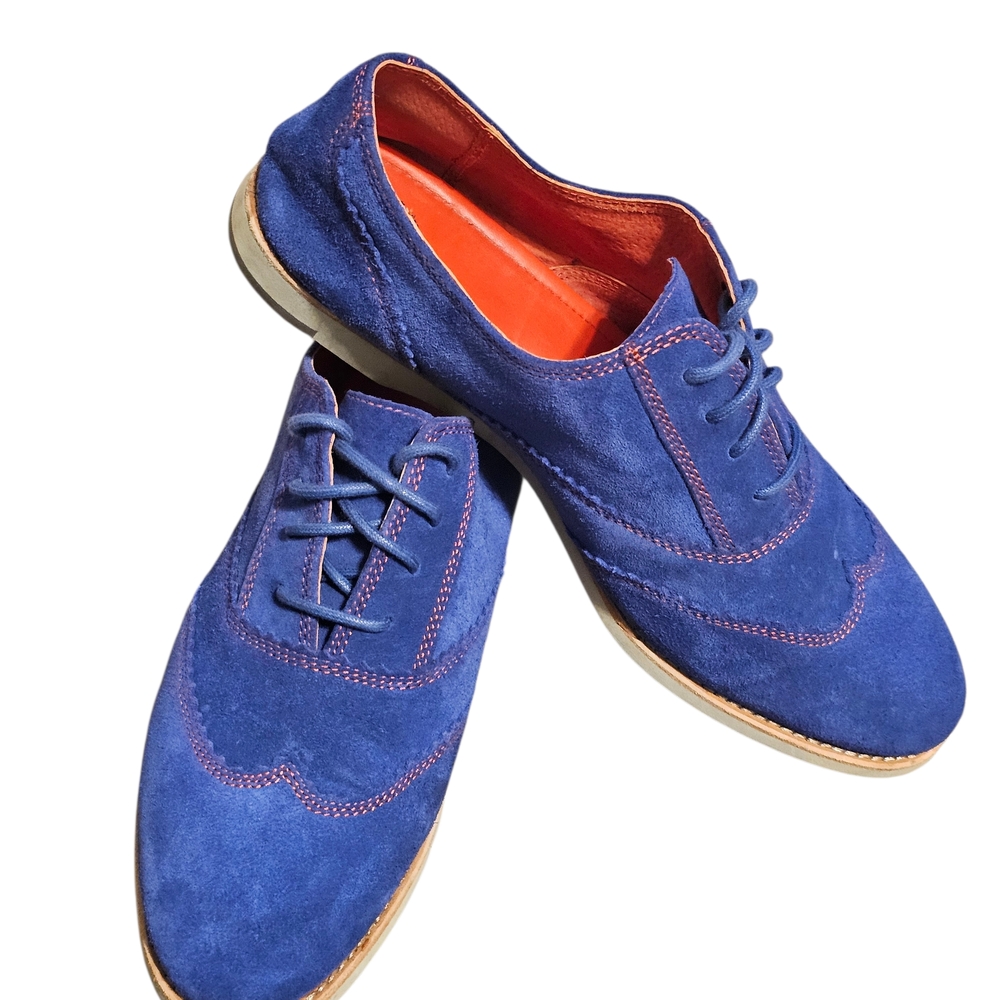Johnston & Murphy Blue Suede Women's Oxfords